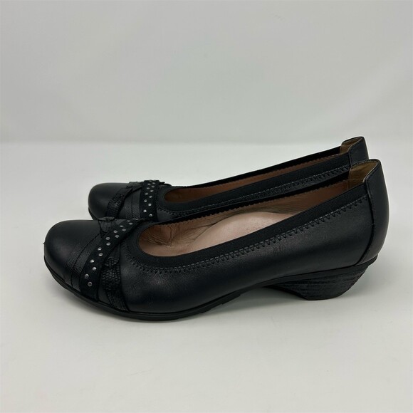 ABEO Nellie B.I.O. System Nellie Women's Wedge Pumps Black Studded Size 8M - Picture 6 of 10